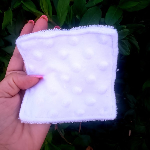 Set of 5 ecological wipes for babies and children in bamboo fiber and Minky