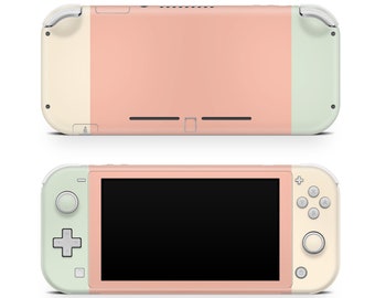Nintendo switch Lite skin Classic Color Blocking, switch lite skin Pastel Colorwave, Orange solid color Full cover 3m