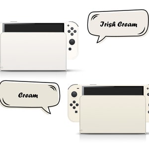 Classic Nintendo switch oled skin solid color block, Simple switch oled skin PInk, Blue, Green and Off-white Full cover 3m image 5