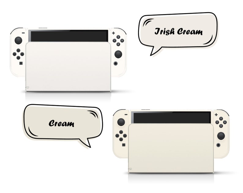 Classic Nintendo switch oled skin solid color block, Simple switch oled skin PInk, Blue, Green and Off-white Full cover 3m image 5
