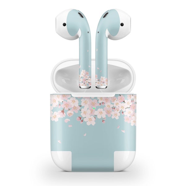 Sakura Apple Airpod Skins, Cherry Blossoms Airpods Sticker for airpods 1 & 2 Vinyl 3m, Airpods skin earbuds, Airpods Protective Full Cover