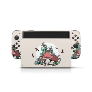 Nintendo switch oled skin Mushroom, Cute Kawaii switch oled skin Full wrap 3m image 4