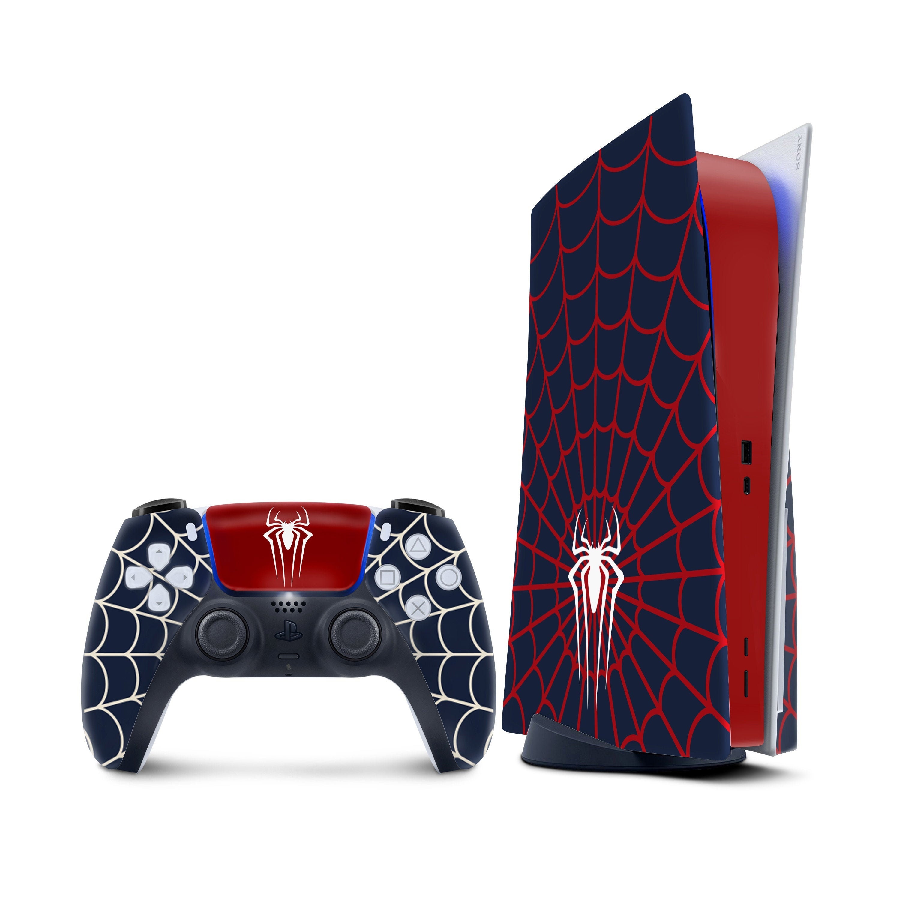 Superhero Spider Ps5 Skin Playstation 5 Controller Skin - Etsy