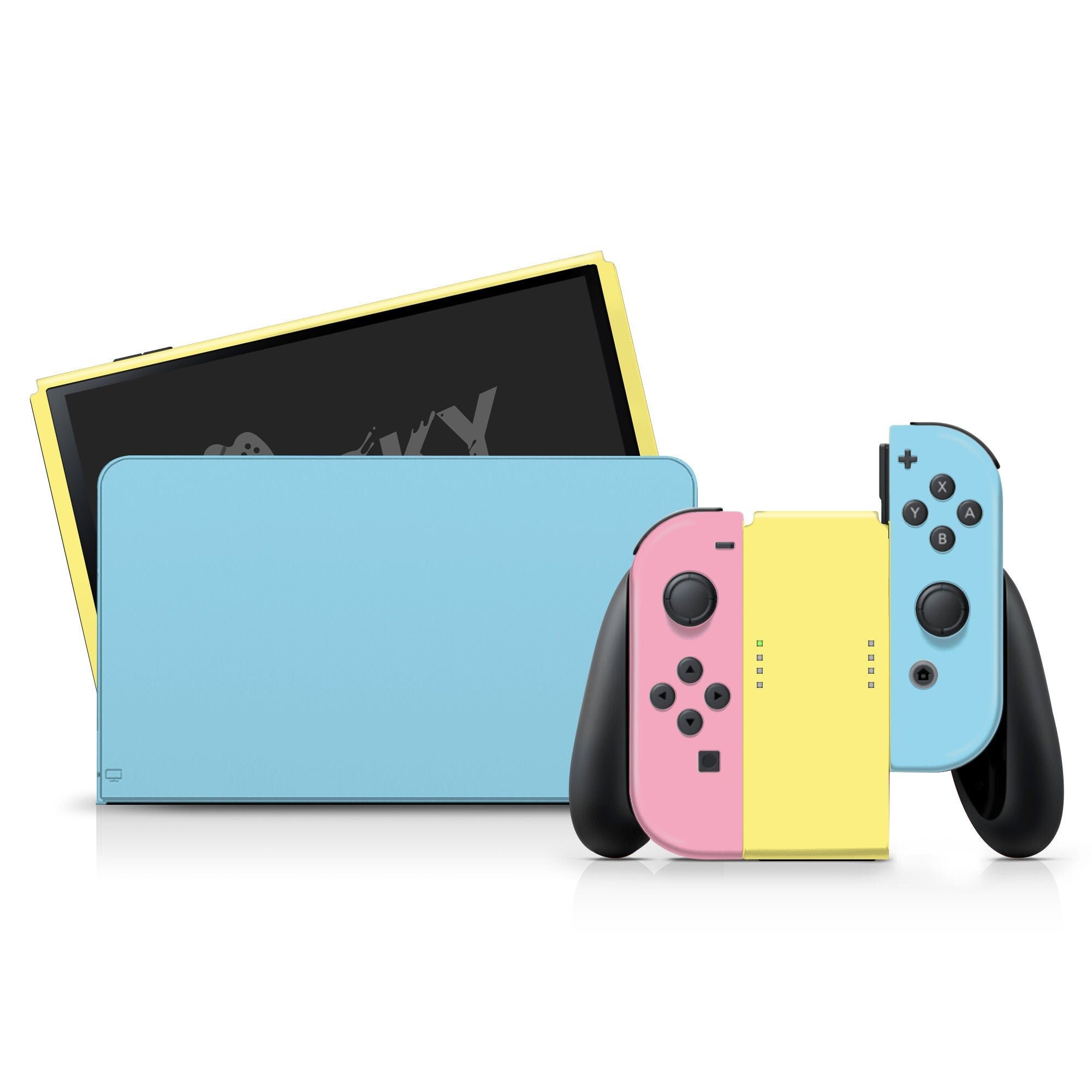 Blue Nintendo Switch Oled Skin, Pastel Colorwave Switch Oled Skin