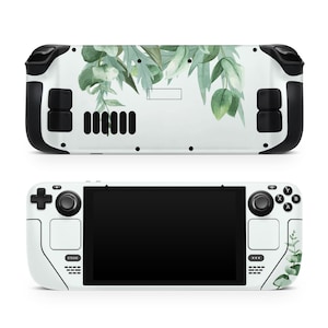 Cute Leaves Steam Deck Skin – Steam Deck OLED Skin & LCD, Kawaii Green, Full Wrap 3M Vinyl Cover
