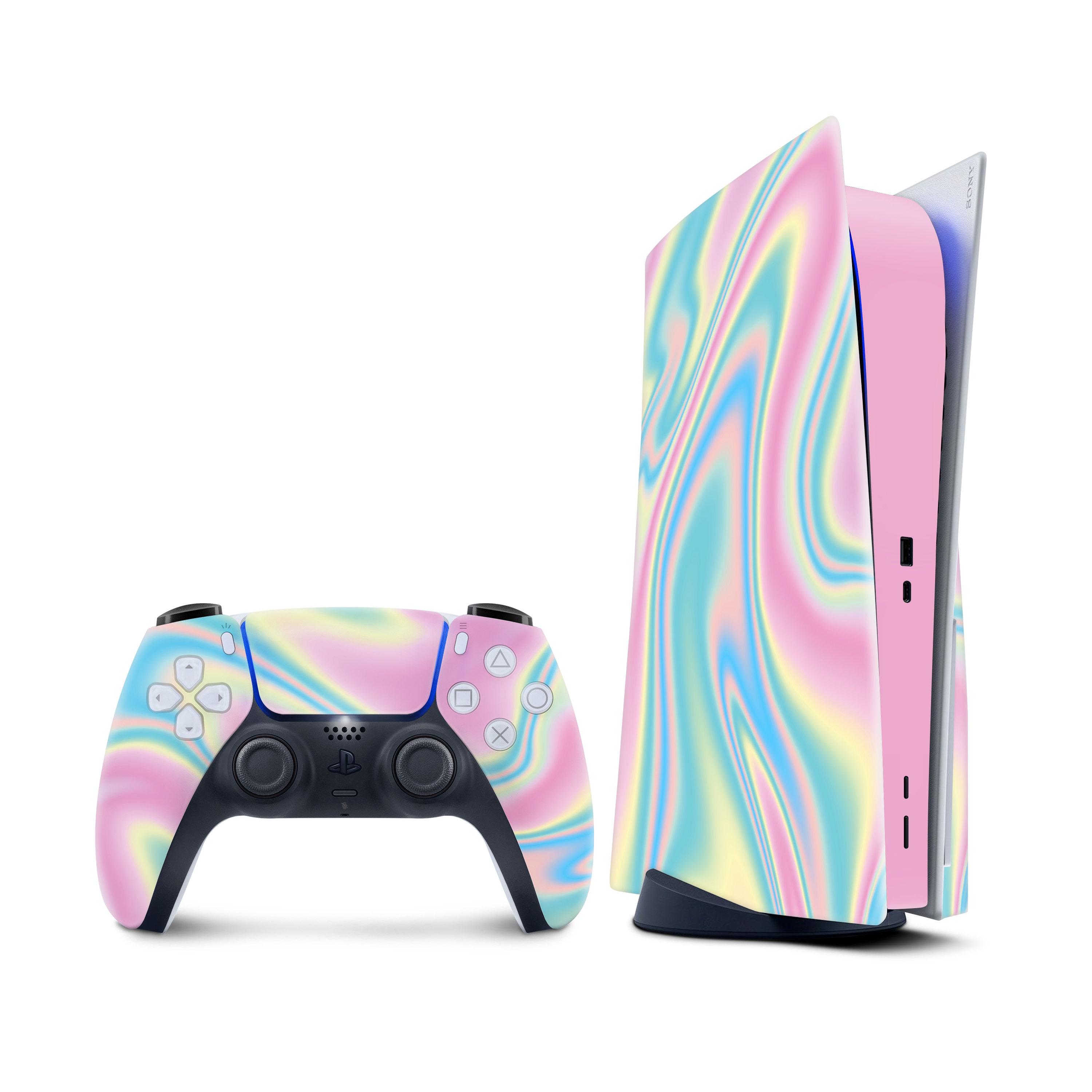 Ps5 skin Opal Iridescent Sony Playstation 5 controller skin Etsy