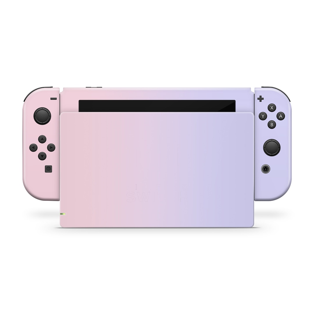 Nintendo Switch Skin Duo Color, Pastel Pink and Purple Switch Skin