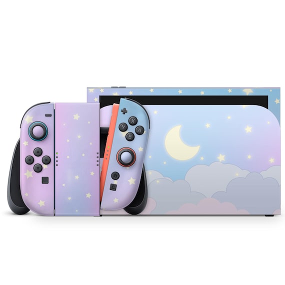 Clouds Nintendo Switch 2 Skin |  Blue Pastel Starry Sky Premium 3M Vinyl Full‑Wrap Decal