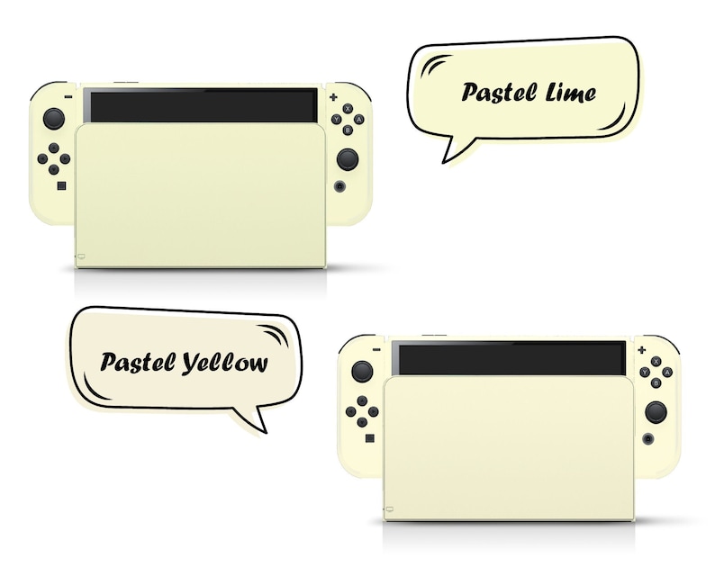 Classic Nintendo switch oled skin solid color block, Simple switch oled skin PInk, Blue, Green and Off-white Full cover 3m image 4
