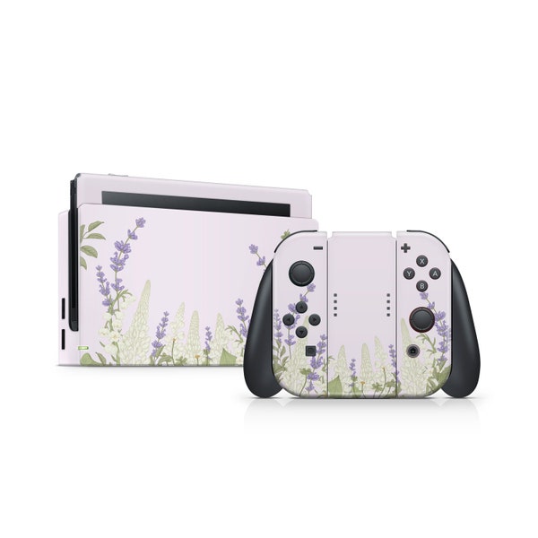 Nintendo switch skin Lavendel, Lupin switch skin Leuke Kawaii skin Premium Vinyl 3M Decal Stickers Volledige Cover