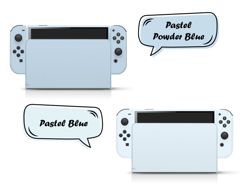 Classic Nintendo switch oled skin solid color block, Simple switch oled skin PInk, Blue, Green and Off-white Full cover 3m image 3