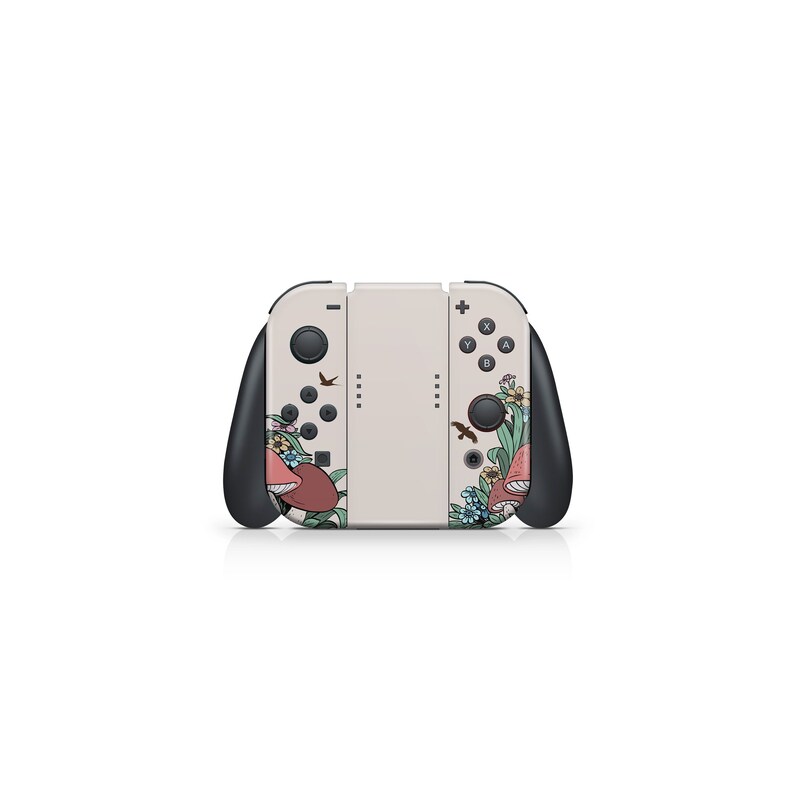 Cute Mushroom nintendo switch skin ,Kawaii switch oled skin Full cover 3m pastel stickers image 6