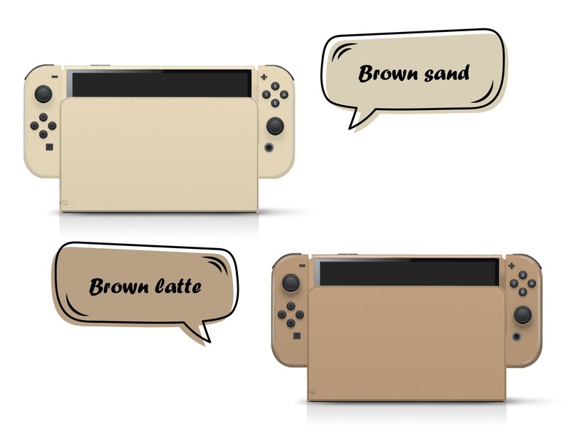 Classic Nintendo switch oled skin solid color block, Simple switch oled skin PInk, Blue, Green and Off-white Full cover 3m image 8