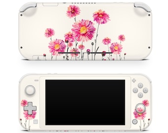 Nintendo switch Lite skin Watercolor, Flower switch lite skin blossom Full cover 3m
