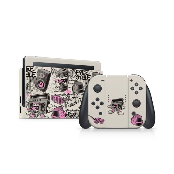 Graffiti Nintendo Switch Skin Halloween ,pink Switch Skin Full