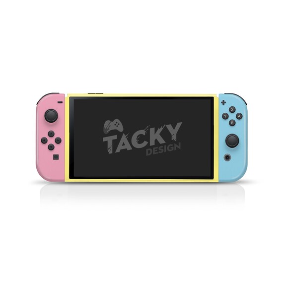 Nintendo switch オリジナルデザイン Blue Nintendo Switch Oled Skin, Pastel Colorwave Switch Oled Skin