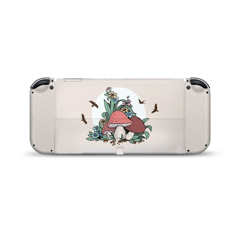 Nintendo switch oled skin Mushroom, Cute Kawaii switch oled skin Full wrap 3m image 3