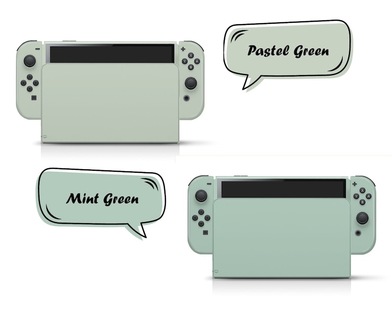 Classic Nintendo switch oled skin solid color block, Simple switch oled skin PInk, Blue, Green and Off-white Full cover 3m image 6