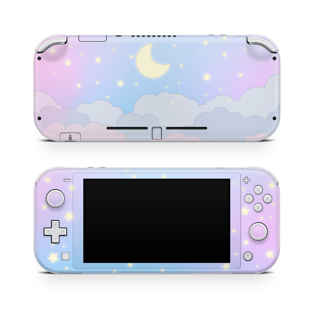 Clouds Nintendo Switch Lite Skin, Starry Blue Lunar Sky Switch Lite ...