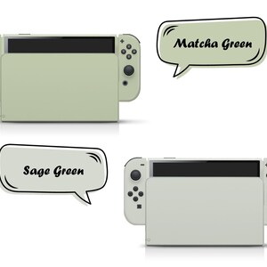 Classic Nintendo switch oled skin solid color block, Simple switch oled skin PInk, Blue, Green and Off-white Full cover 3m image 7