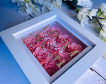 Personalised frame, Mothersday, Mum frame, Handmade frame, flower frame, friendship frame, unique gift, small gift, small frame