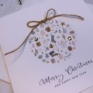 Luxury Christmas Cards, 8 pack of christmas cards, unique christmas cards, handmade cards image 5