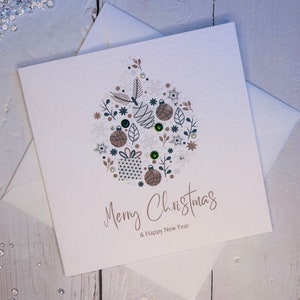 Luxury Christmas Cards, 8 pack of christmas cards, unique christmas cards, handmade cards image 2