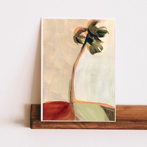abstrakter Baumdruck, Palmendruck, rosa brauner tropischer Druck, Sommerkunst, tropischer Druck, druckbare Boho Kunst, minimalistischer Wandkunstdruck