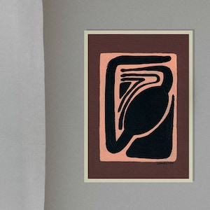 Abstract Minimalist Print: Black & Brown Zen Wall Art (Digital Download)