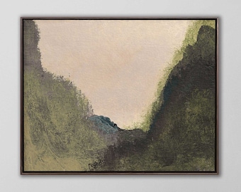 Soft Greenscapes Art Print: Serene Abstract Landscape (Digital Download)