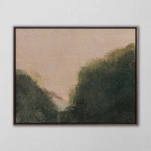 Large Landscape Painting, Landscape Wall Decor, Moody Landscape Painting, Nature Painting, French Countryside, Vintage Art Rustic Home Decor