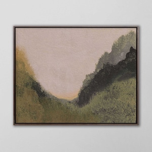 Moody Landscape Painting, Large Landscape Painting, Vintage Art Print, Soft Landscape Painting, Vintage Wall Art, Antique Art, Vintage Decor