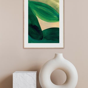 Emerald Green Painting abstract art print set of 2 image 6