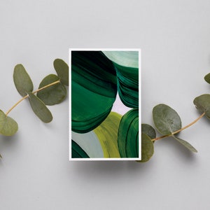 Abstracte groene print, moderne aquarelkunst, hedendaagse grote muurkunst voor huisdecor, smaragdgroene kunstprint, groene aquarel abstract afbeelding 8