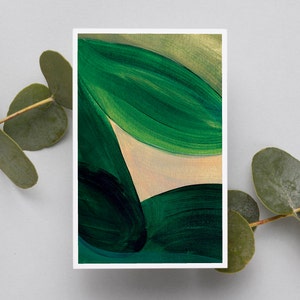 Emerald Green Painting, abstracte kunstprint set van 2, minimalistische kunstprint, hedendaagse muurkunst, Forest Green Large Prints, 16x20 Printable afbeelding 7