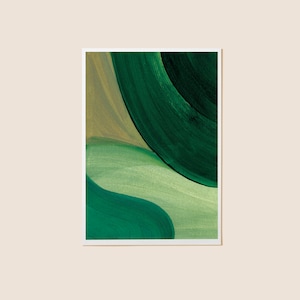 Abstract Emerald green prints, Emerald Green wall art for home decor, Mid century print, abstract green painting, minimalist green artwork zdjęcie 4