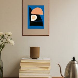 The best modern minimalist art poster for home decor ready to download on etsy, made by an Artist named Kalamasa Art Gallery. The art print of Japandi style.