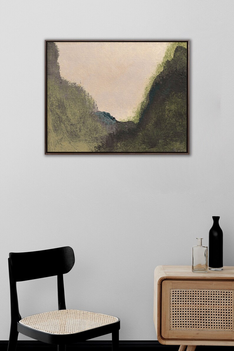Moody Landscape Painting Large Landscape Painting Serene Etsy