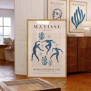Henri Matisse The Dance Print, Blue Printable Wall Art, Museum Exhibition Poster, Modern Over Bed Wall Decor Instant Download