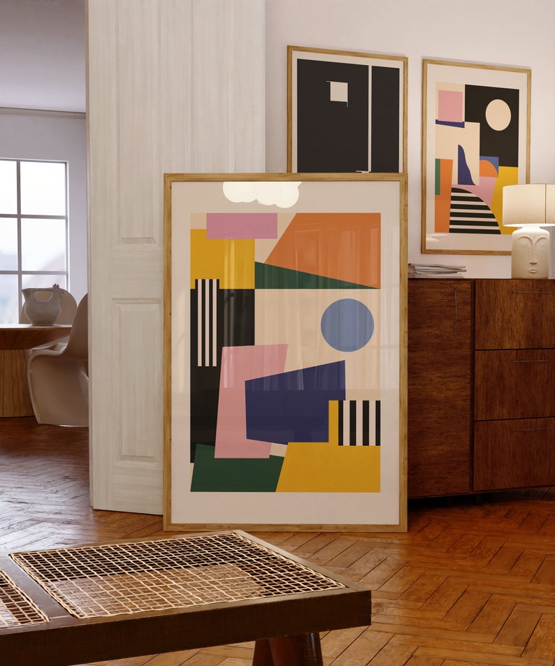 Bauhaus Exhibition Poster 1923, Minimalist Mid Century Modern Wall Art ...