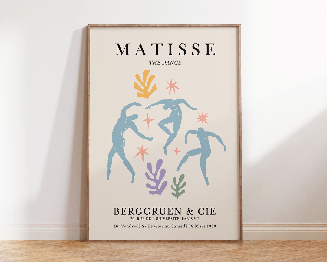Matisse the Dance Print, Exhibition Poster in Pastel Light Blue