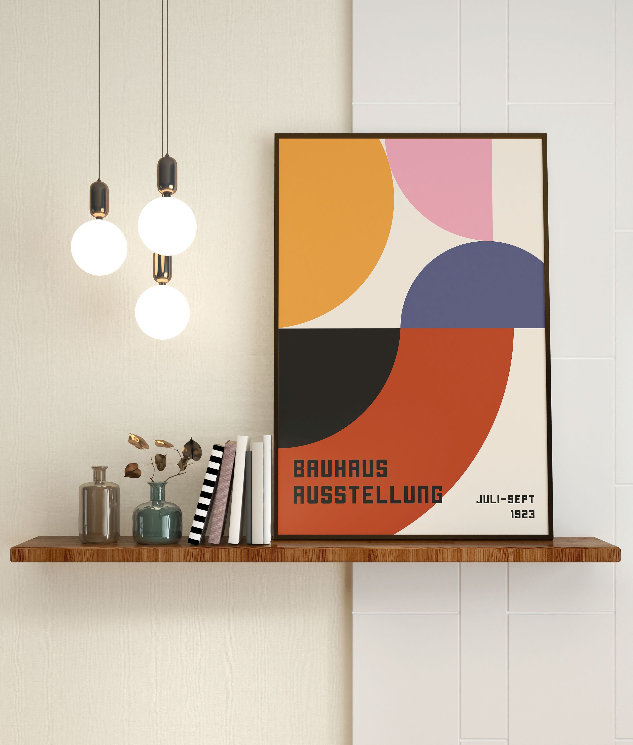 Bauhaus Exhibition Poster 1923, Minimalist Mid Century Modern Wall Art ...