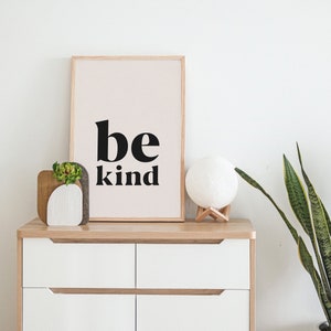Be Kind Quote, Printable Wall Art With Quote, Kind Wall Art Modern ...