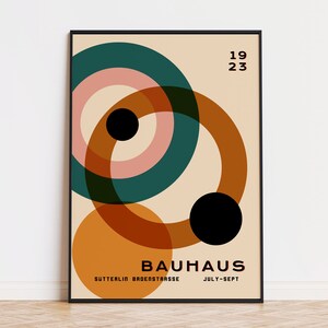 Bauhaus Retro Art Print 1923, Vintage Mid Century Modern Wall Art ...