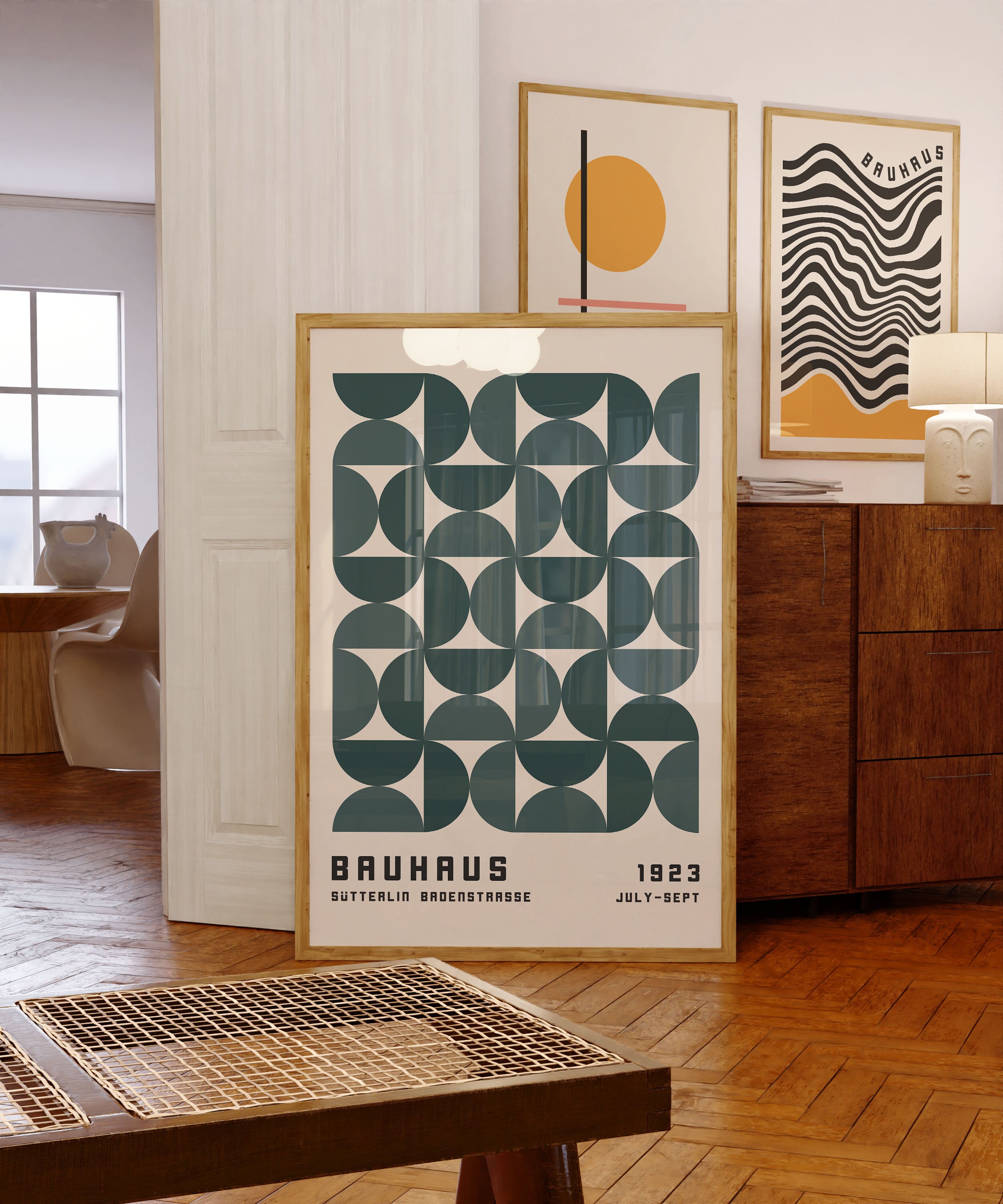 Bauhaus Exhibition Poster 1923, Minimalist Mid Century Modern Wall Art ...