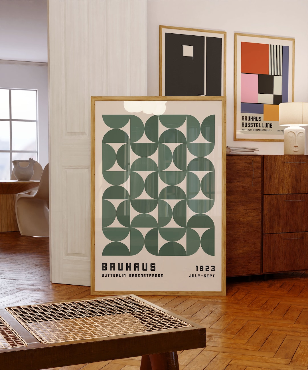 Bauhaus Exhibition Poster 1923, Minimalist Mid Century Modern Wall Art ...