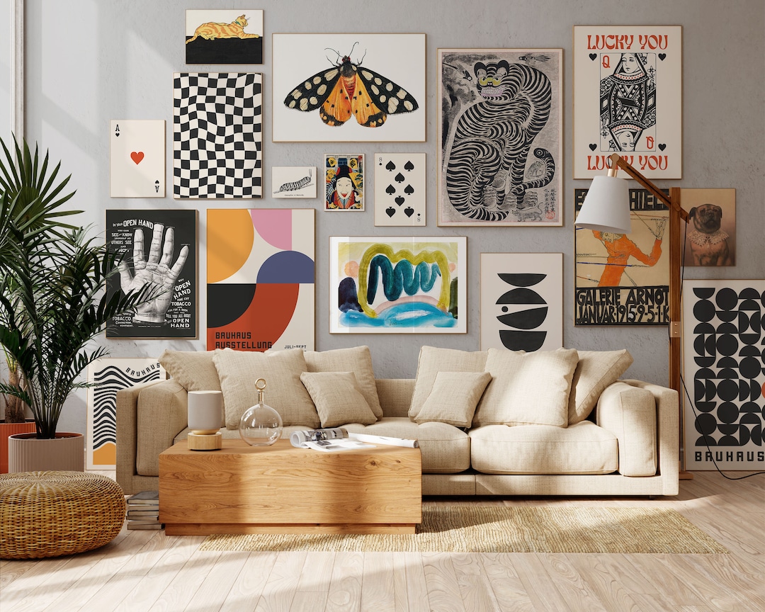 Maximalist Gallery Wall Set Eclectic Quirky Wall Art - Etsy