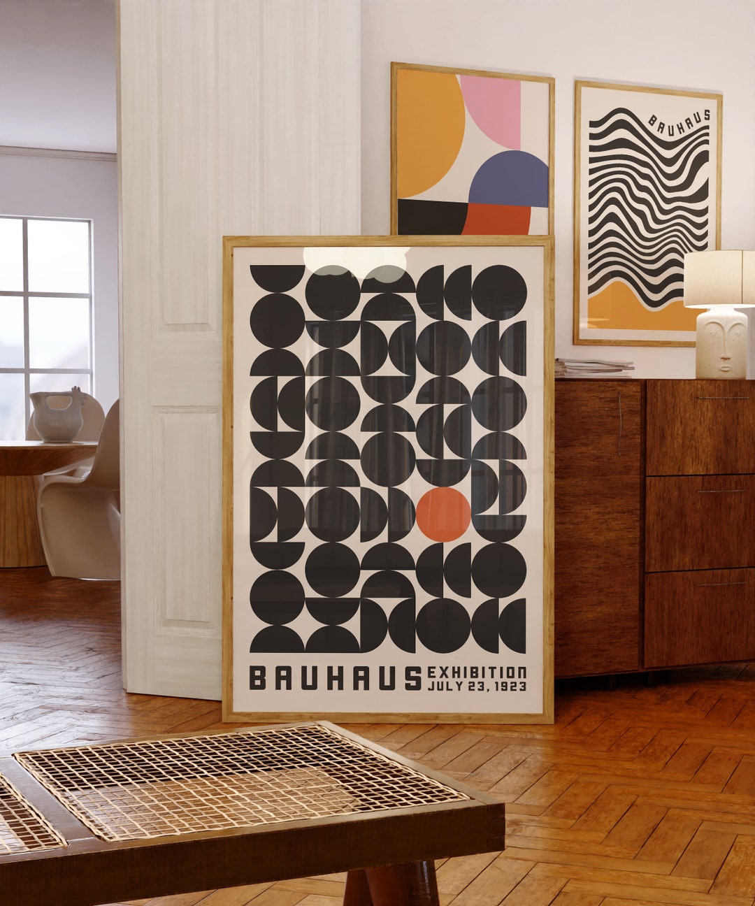 Bauhaus Exhibition Poster 1923, Minimalist Mid Century Modern Wall Art ...