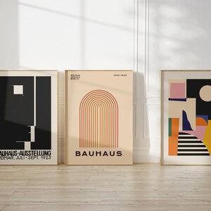 Set of 9 digital prints in mid century modern stylebauhaus print