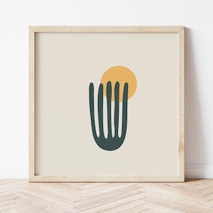 Matisse Inspired Green Cut Out Leaf, Boho Printable Wall Art, Modern Earthy Wall Decor, Henri Matisse Papiers Decoupes Living Room Wall Art